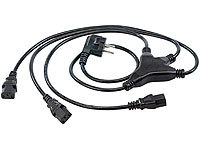 c-enter Octopus-Stromkabel für 3 Kaltgeräte "one2three" 60cm + 3x 60cm; USB Verlängerungskabel USB Verlängerungskabel USB Verlängerungskabel 