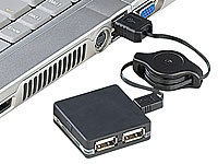 c-enter 4-Port USB 2.0 Mini-Hub "Blue-Lightning"