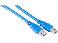 c-enter USB-3.0-Kabel Super-Speed Typ A Stecker auf Stecker, 1,8 m, blau; USB-Switches USB-Switches 
