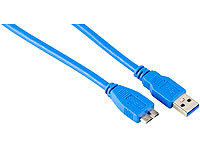 c-enter USB-3.0-Anschlusskabel, A-Stecker auf Micro-B-Stecker, 1,8 m; USB Verlängerungskabel USB Verlängerungskabel USB Verlängerungskabel 