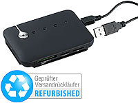 c-enter Multi-Card SIM-Reader mit Aktiv-USB-Hub, 3 Ports (Versandrückläufer)
