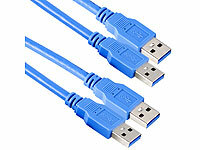c-enter 2er-Set USB-3.0-Kabel Super-Speed Typ A Stecker auf Stecker, 1,8 m